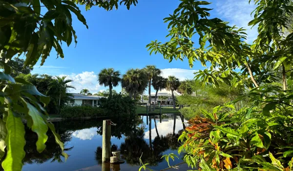 Canal view with dock