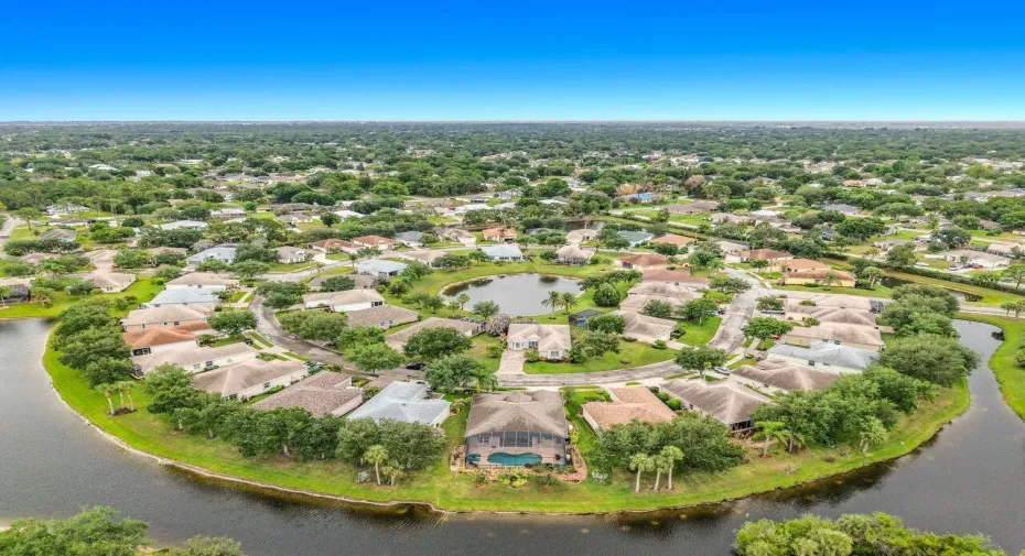 Aerial partial community view