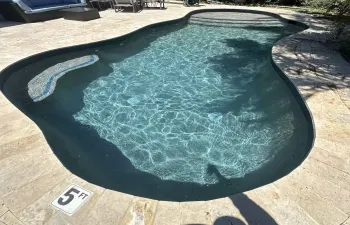 Pool area with BBQ