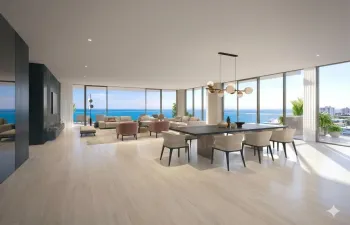 Rendering Living and Dining Area
