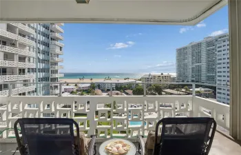 Enjoy your morning coffee and meals with sunrise ocean views.