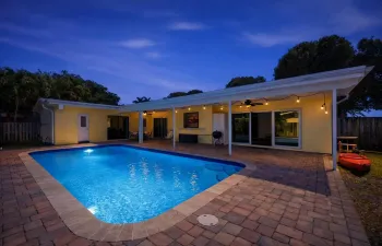 pool at night