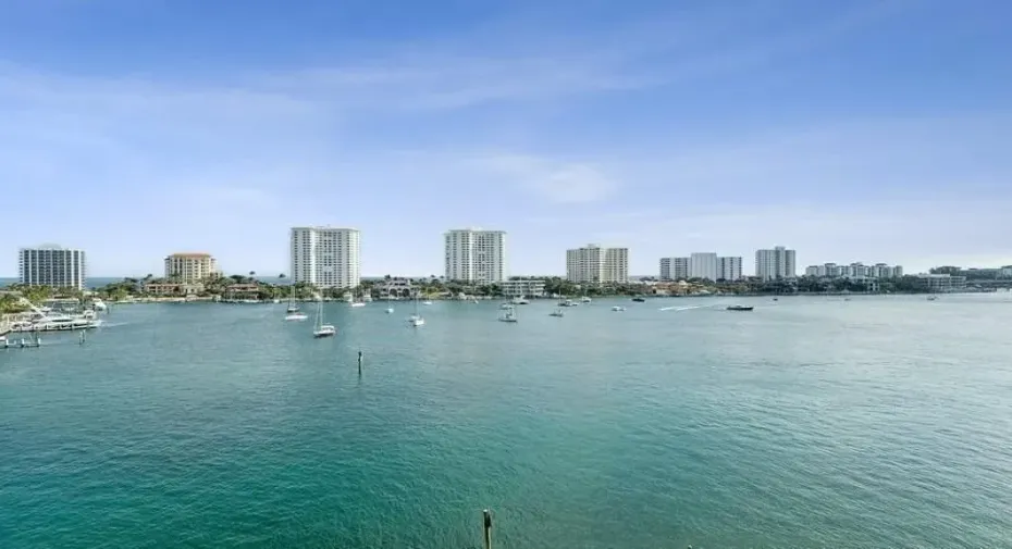 Lake Boca Raton and view of ocean beyond