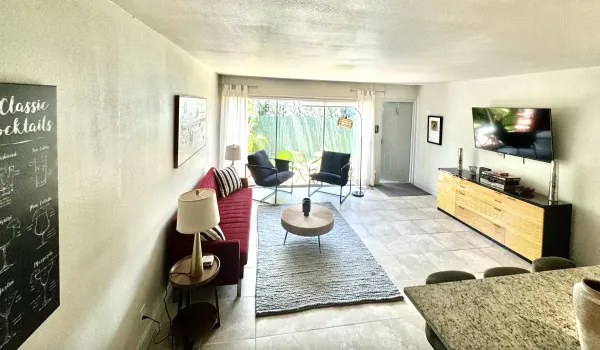 Living room with bright sitting area