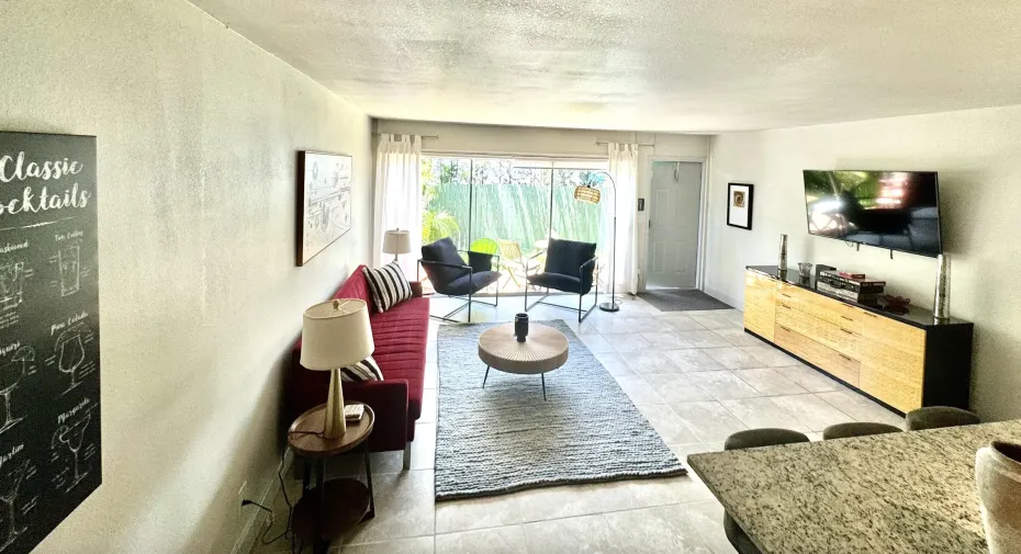 Living room with bright sitting area