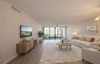 Virtually staged livingroom
