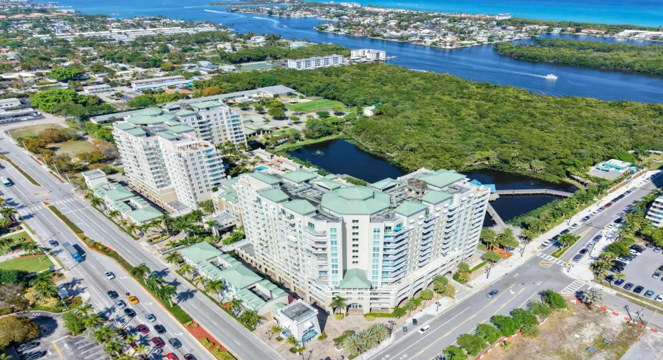 Building Corner SW Front Bird Eye View