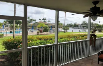 Screened patio view
