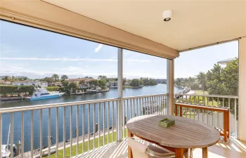 Balcony view of corner residence with south east view of the intracoastal waterways.