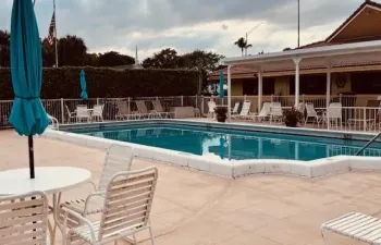 Large heated pool