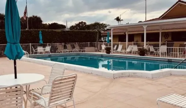 Large heated pool