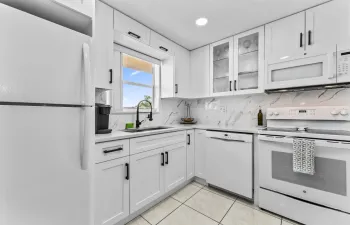 Updated kitchen with Quartz Countertops