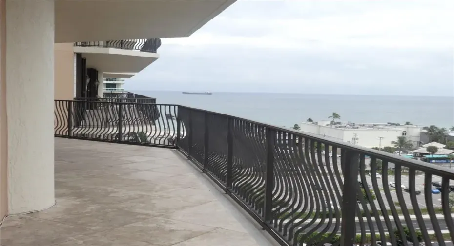 South side of the terrace ocean view