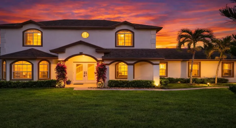 Brian WIlder AI rendered Exterior 6934 Grapeview Blvd Loxahatchee Fl 33470 4 bed 3 bath plus guest house 2 bed 2 bath