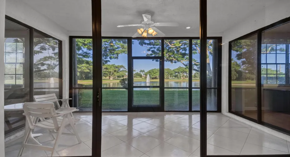 Enclosed Lanai with Stunning Lake Views