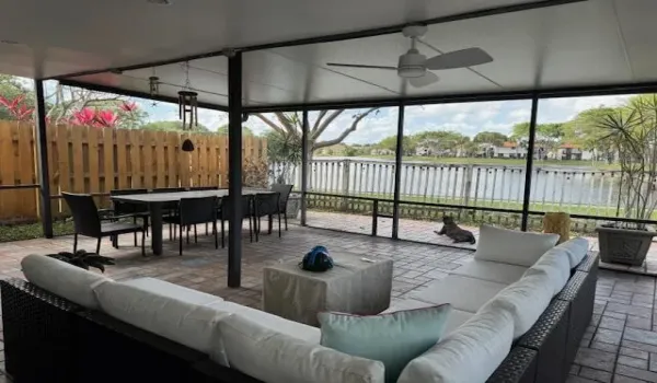 Lake view from 21x21 screened porch