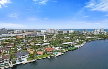 Aerial shot facing northeast