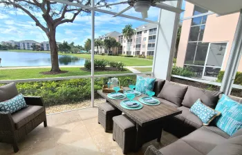 Long Lake Views-Screened Patio with Travertine Flooring