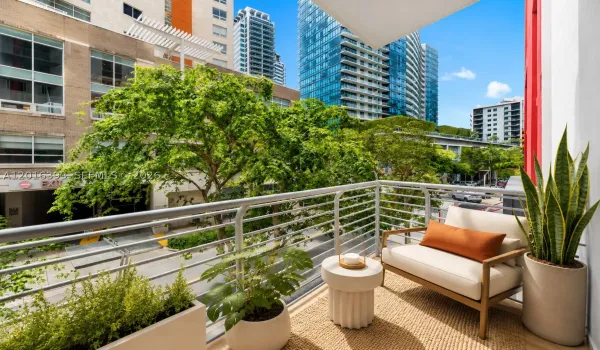 The Standard Residences Midtown Miami features a collection of refined studio, one-bedroom, one-bedroom + den, and two-bedroom pieds-á-terre. Photo is virtually Staged.