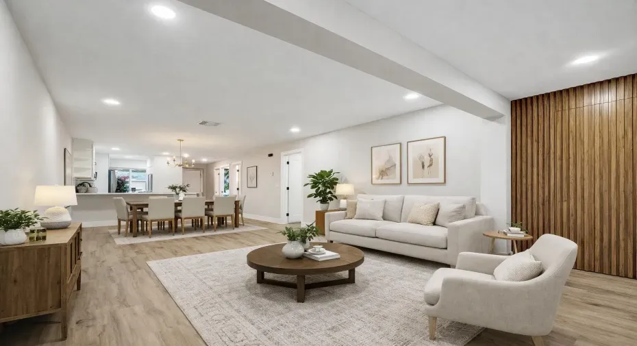Virtually staged decorative panel wall is real!