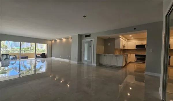 quartzite countertop with spotlights