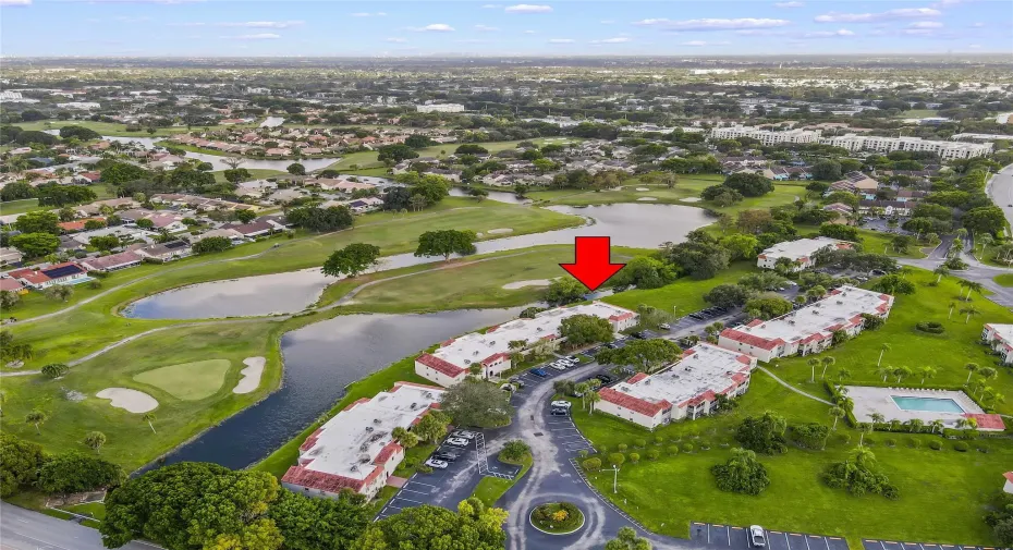 Private End Unit with Golf and Water Views