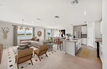 Virtually staged living room