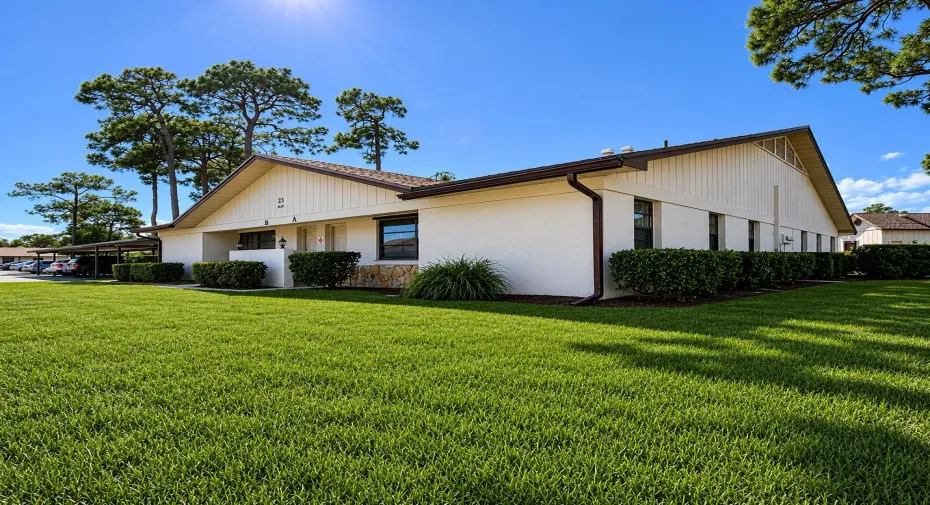 Completely remodeled 2BR/2BA CBS villa in a gated community offering comfort, style, and low-maintenance living. This move-in-ready home features tile flooring throughout, updated finishes, and bright open living spaces. Solid CBS block construction provides durability and peace of mind. Includes a single-car carport and convenient access to community amenities including a pool, pickleball, tennis, and racquetball courts. Ideal for seasonal or year-round living.