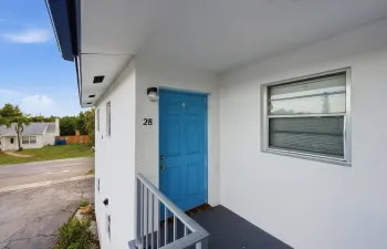 Front entry of apartment