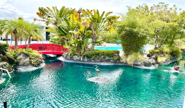 Japanese-Style Lagoon Views from Your Balcony