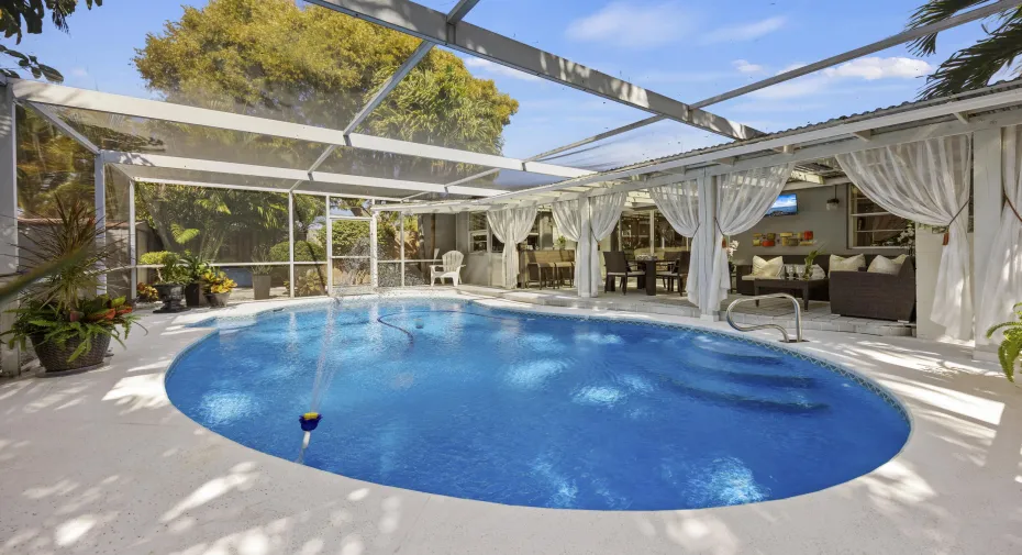 sparkling pool for the hot days
