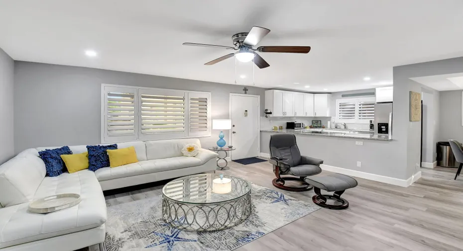 Living Room w/view of the Kitchen