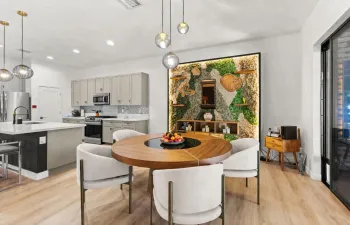 Dining area with Living Moss Wall