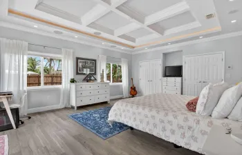 HUGE Primary Bedroom with custom ceiling