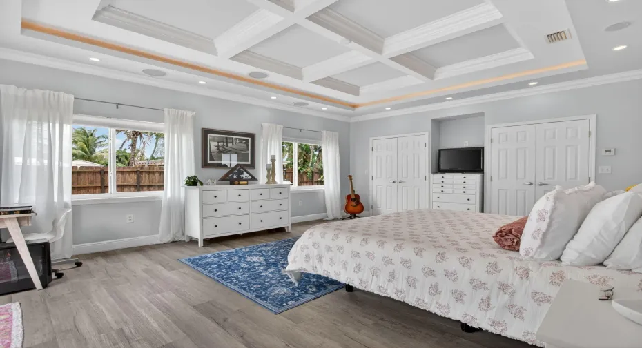 HUGE Primary Bedroom with custom ceiling