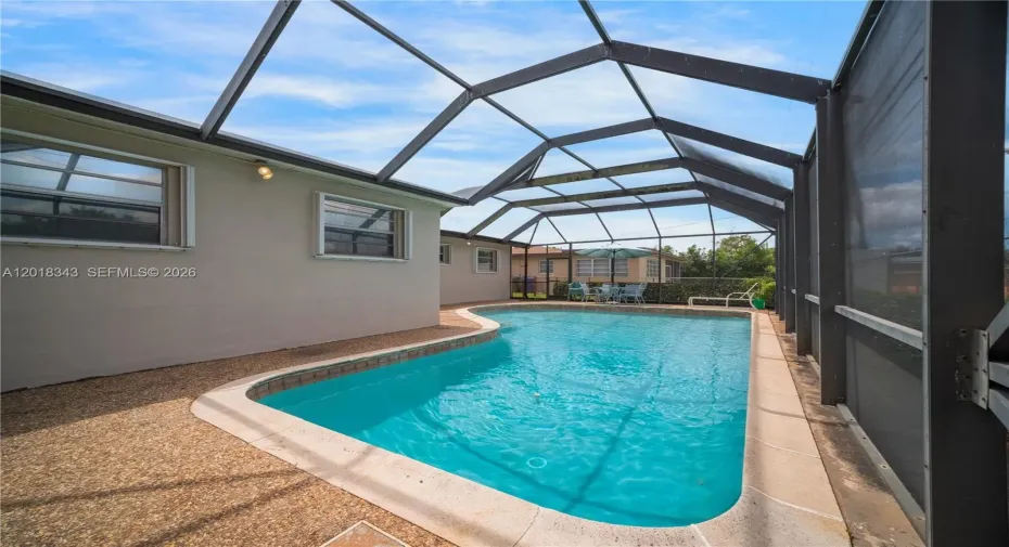 Screened in pool
