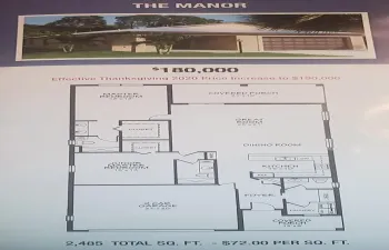 Floor plan Manor Model