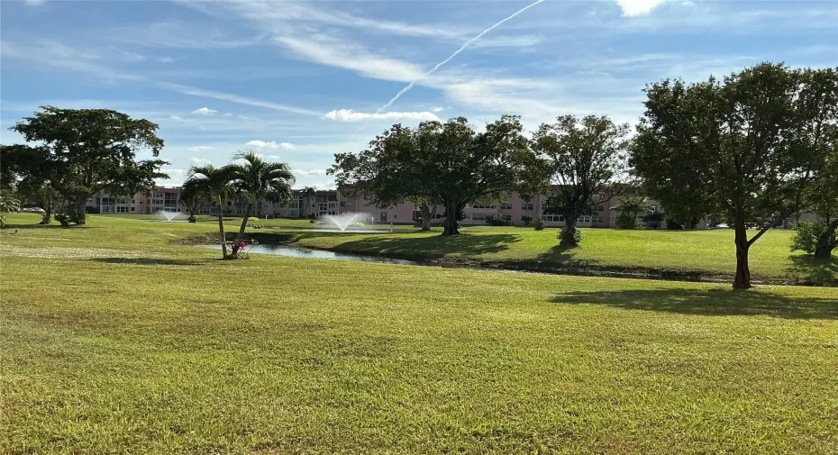Serene golf and water view