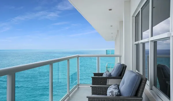 ocean view from the balcony