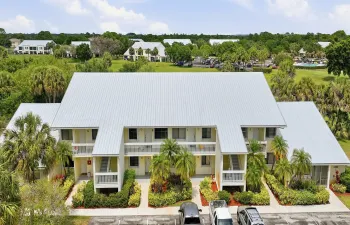 Beautiful aerial photo with Clubhouse & Pool in sight