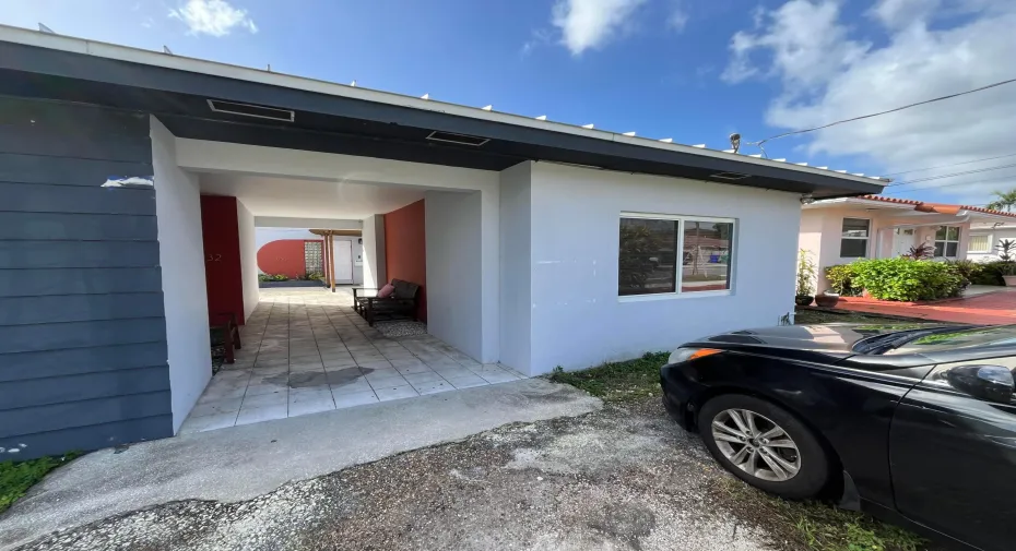 view from driveway