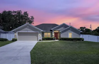 Twilight front of home