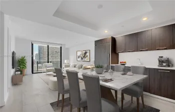living/dining (virtually staged)