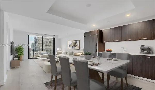 living/dining (virtually staged)
