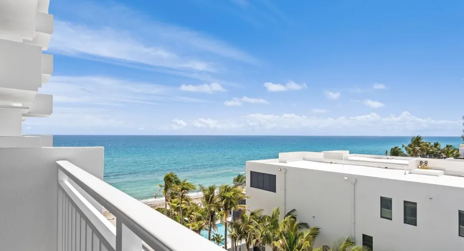 Ocean view from private balcony