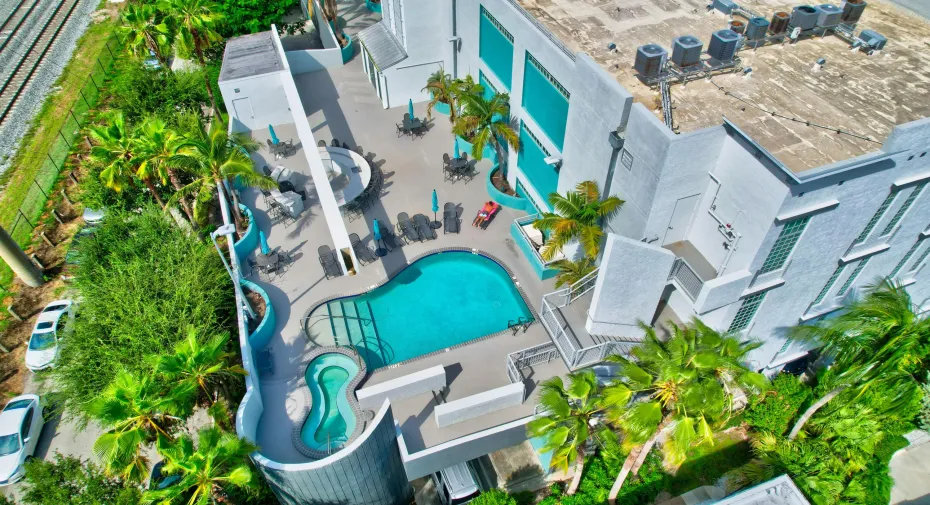 Pool Aerial view