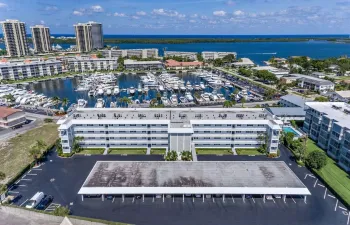 Aerial View of Harbour Towers and Carports