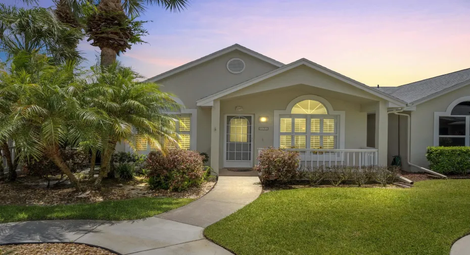 Front exterior twilight