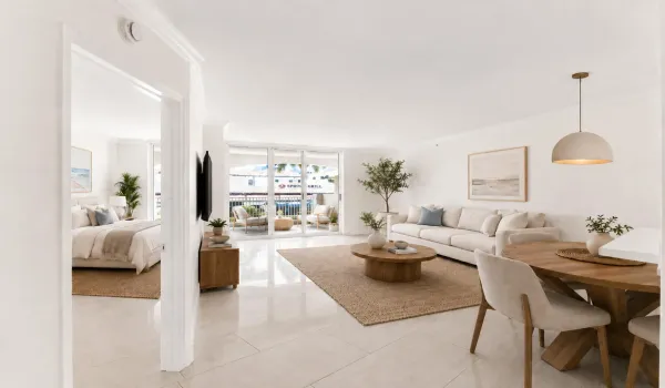 Virtually Staged Living/Dining Room