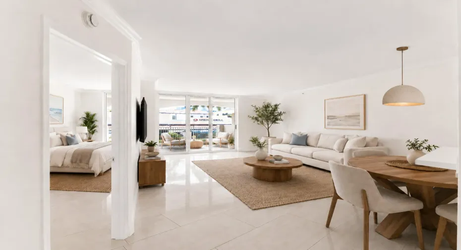 Virtually Staged Living/Dining Room